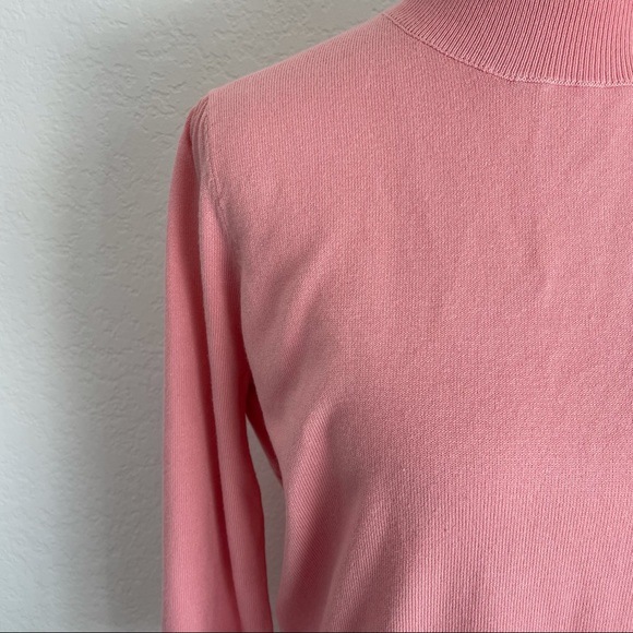 Skies Are Blue Cutout Pink Rose Sweater Retro Mock Neck Medium StitchFix - Picture 3 of 14
